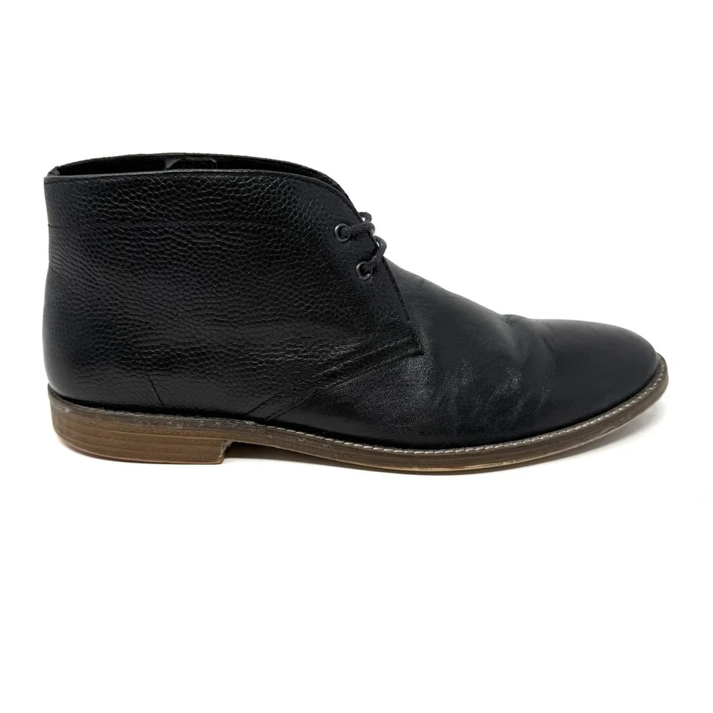 Ben Sherman  Black Pebbled‎ Leather Chukka Boots  Mens Size 7